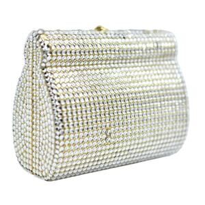 Rachel & Co Vintage Clutch Rhinestone Crystal Gold Tone Glittering Sparkle Bag
